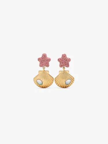 Coral Effect Earrings With Shells 247532 — image 1