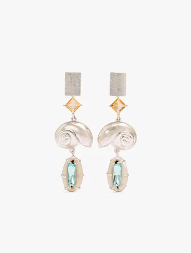 Long Spiral Snail Earrings With Shells 247548 — image 1