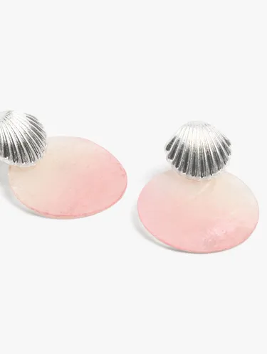 Round Earrings With Shells 247625 — image 2