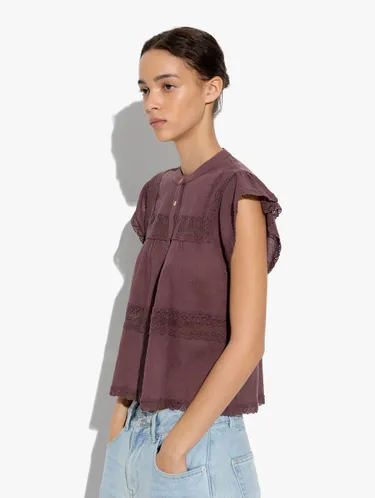 Blouse With Crochet Details 100% Cotton 247643 — image 3