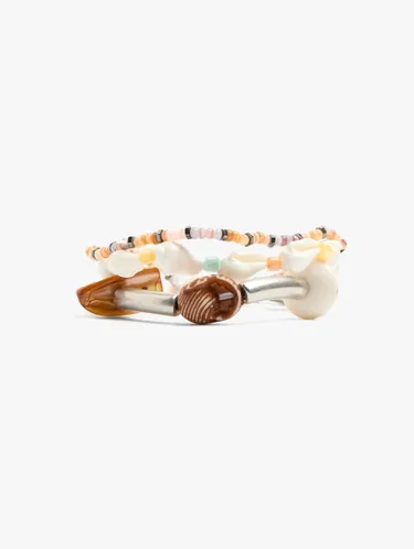 Set Of Elastic Bracelets With Shells 247709 — image 1