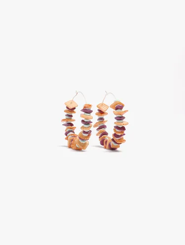 Hoop Earrings With Multicolor Shells 247744 — image 1