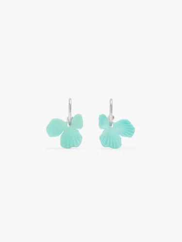 Hoop Earrings With Resin Flower 247752 — image 1