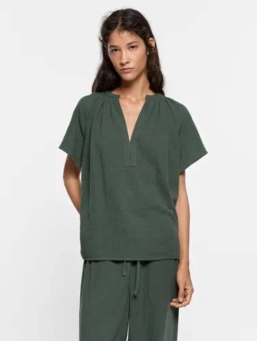 Blouse With Crinkled Effect 100% Cotton 247805 — image 6