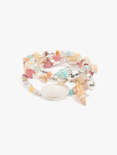 Set Of Stone And Shell Bracelets 247808 — image 1