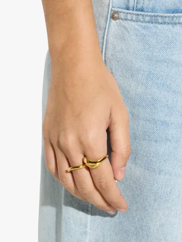 Set Of Wavy Rings - Stainless Steel 247846 — image 2