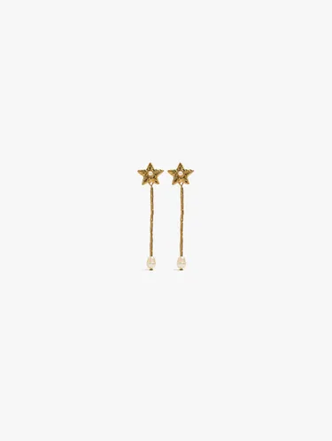 Star Earrings With Freshwater Pearls 247966 — image 1