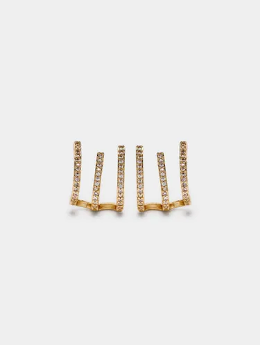 Triple Effect Earrings With Zirconia 247984 — image 1