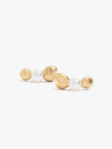 Rounded Earrings With Pearl 247985 — image 2