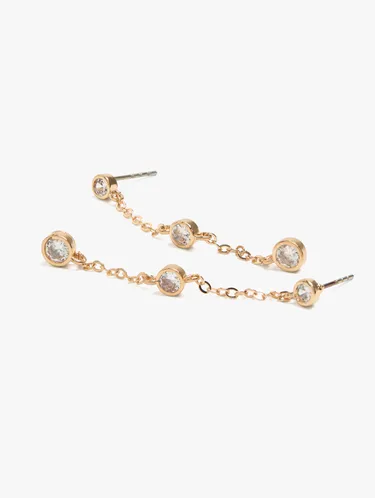 Long Earrings With Cubic Zirconia 247989 — image 2