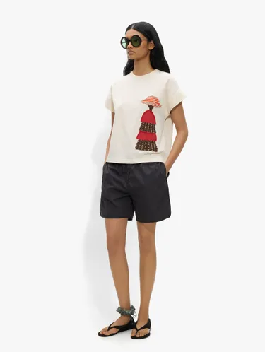 Cotton T-Shirt With Beads Detail 248259 — image 1