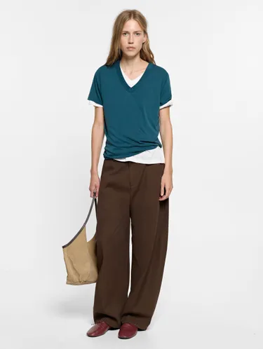 T-Shirt With V-Neck 248453 — image 4