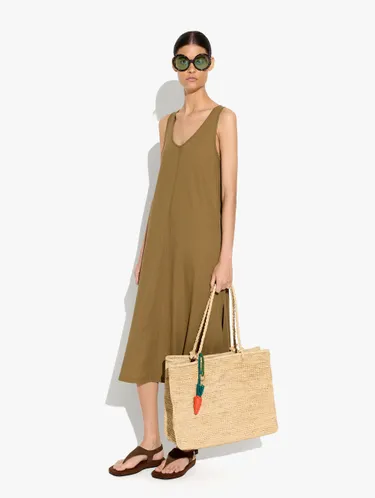 Midi Plain Dress And Flowy 248484 — image 1