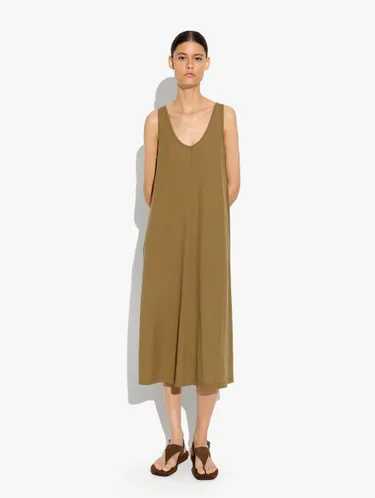 Midi Plain Dress And Flowy 248484 — image 3