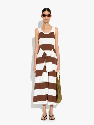 Midi Dress With Stripes 100% Cotton 248510 — image 3