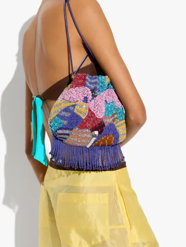 Party Bag With Multicolor Beads And Fringes 248537 — image 3