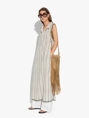 Long Dress With Cotton Stripes 248538 — image 1