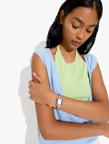 Rectangular Watch With Stainless Steel Bracelet 248700 — image 3