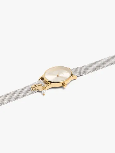 Bicolor Watch With Metallic Mesh Charm 248707 — image 3