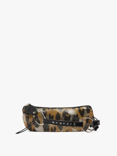 Shoulder Bag With Metallic Mesh Animal Print 248749 — image 1
