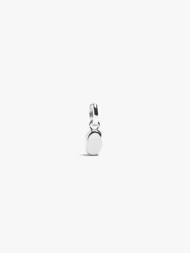 Single Hoop With Oval Pendant - Stainless Steel 248973 — image 1