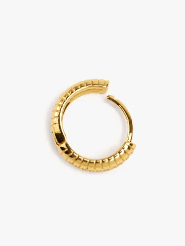 Individual Hoop Engraved With Gold Plated 18k 248975 — image 2