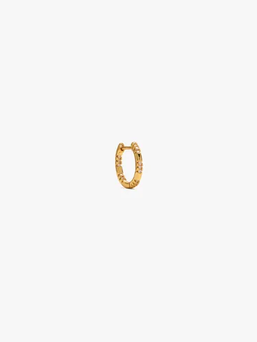 Individual Segmented Hoop With Cubic Zirconia 18k Gold Plated 248976 — image 1