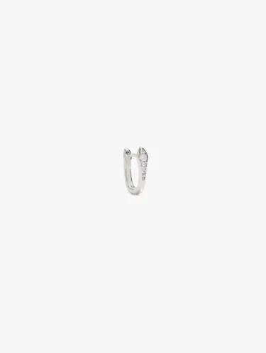 Individual Snake Hoop With Zirconia Silver Plated 248977 — image 1