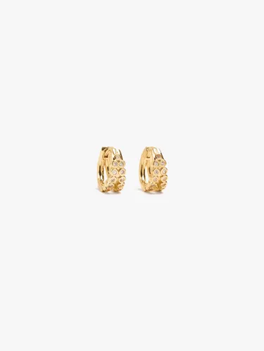 Double Hoop Earrings With Zirconia Effect 248989 — image 1