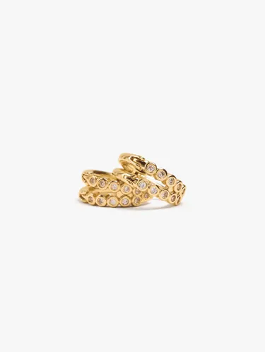 Double Hoop Earrings With Zirconia Effect 248989 — image 2