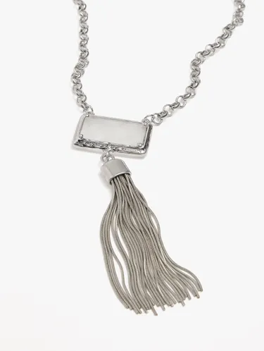 Long Necklace Of Links With Stone And Tassel 249042 — image 2