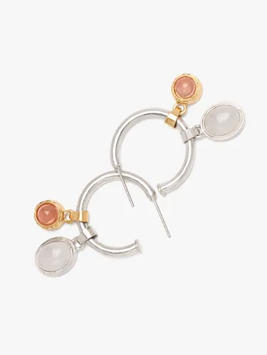 Hoop Earrings With Stones 249044 — image 2