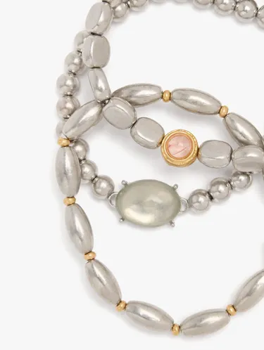 Set Of Elastic Bracelets With Stone 249047 — image 3