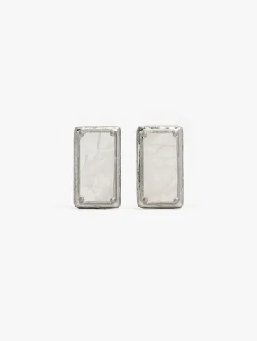 Rectangular Earrings With Stone 249053 — image 1