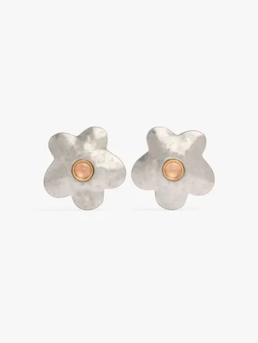 Flower Earrings With Stone Detail 249054 — image 1
