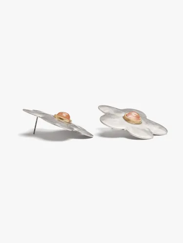 Flower Earrings With Stone Detail 249054 — image 2