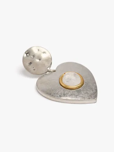 Heart Earrings With Round Base 249077 — image 2