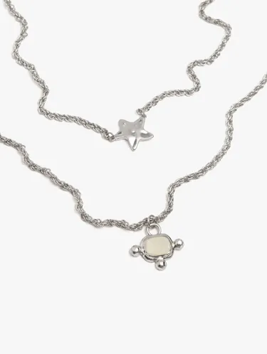 Set Of Necklaces With Star And Stone 249088 — image 2