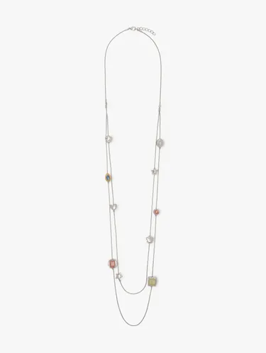 Double Necklace With Pendants And Stones 249090 — image 1