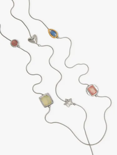Double Necklace With Pendants And Stones 249090 — image 2