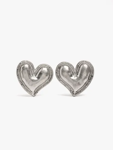 Heart Earrings With Embossed Detail 249095 — image 1
