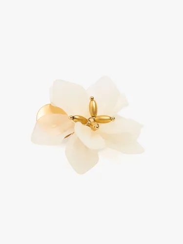 Maxi Flower Earrings With Embossed Detail 249887 — image 2