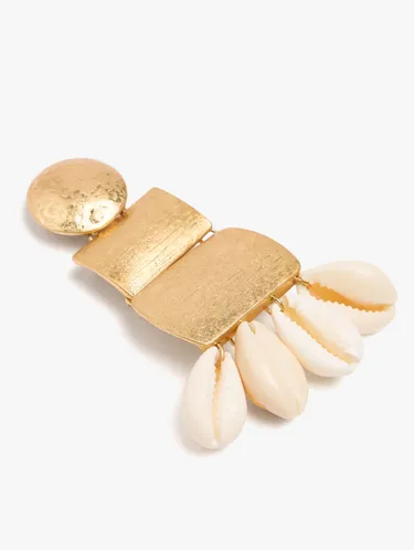Maxi Geometric Earrings With Shells 249889 — image 2