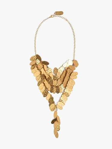 Long Necklace With Metallic Petals 249891 — image 1
