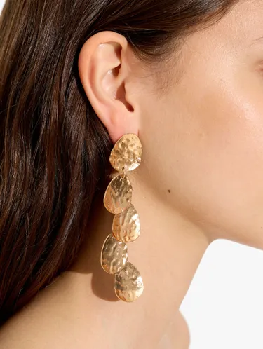 Maxi Earrings With Metallic Petals 249893 — image 3