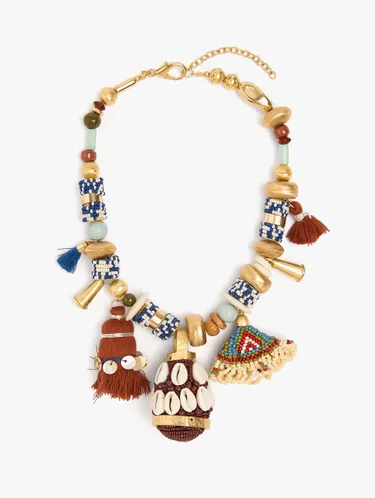 Multicolor Ethnic Necklace With Pendants 249900 — image 1