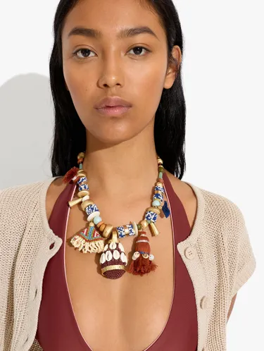 Multicolor Ethnic Necklace With Pendants 249900 — image 3