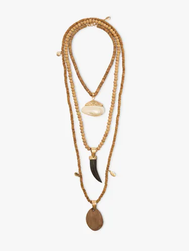 Wooden Bead Necklace Set 249901 — image 1