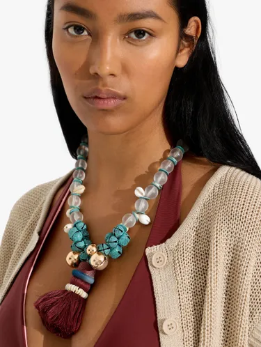 Necklace Of Glass Beads And Shells With Bells 249906 — image 3