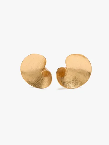 Maxi Earrings With Concave Stripes 249912 — image 1